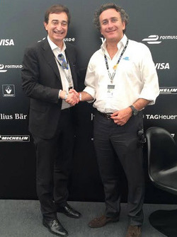 Alejandro Agag, CEO Formula E, e Marco Borradori, Sindaco di Lugano