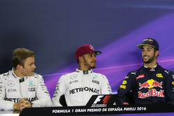 Pressekonferenz: Nico Rosberg, Mercedes AMG F1; Lewis Hamilton, Mercedes AMG F1; Daniel Ricciardo, R