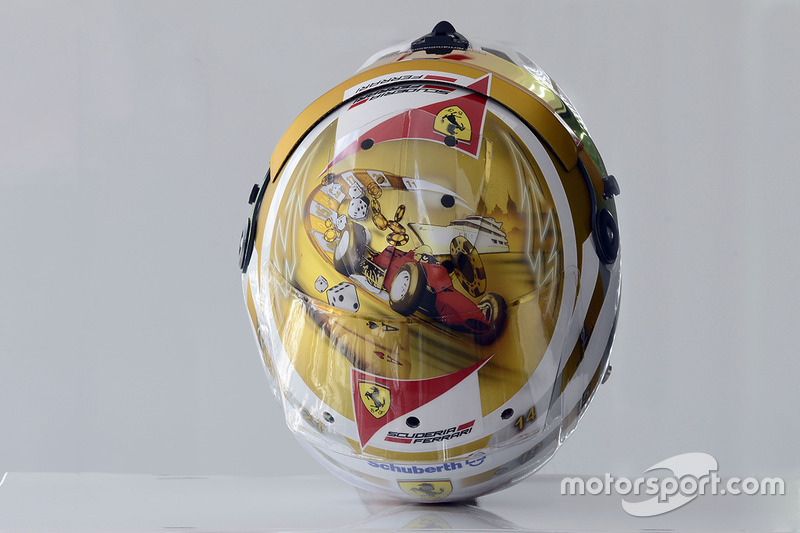 Casco de Fernando Alonso en 2012 (Mónaco)