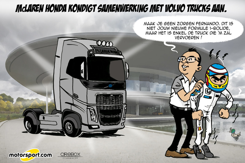 Cartoon van Cirebox - De nieuwe F1-bolide van Alonso?