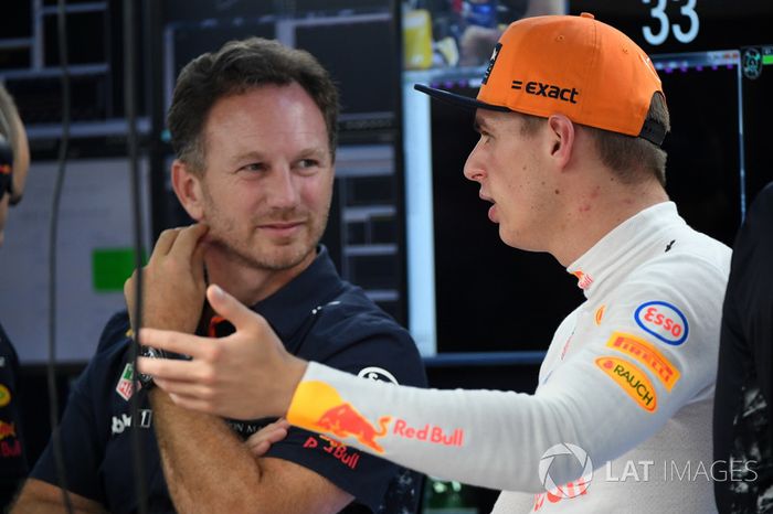 Max Verstappen, Red Bull Racing y Christian Horner, Red Bull Racing director del equipo