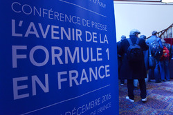 French GP press conference signage
