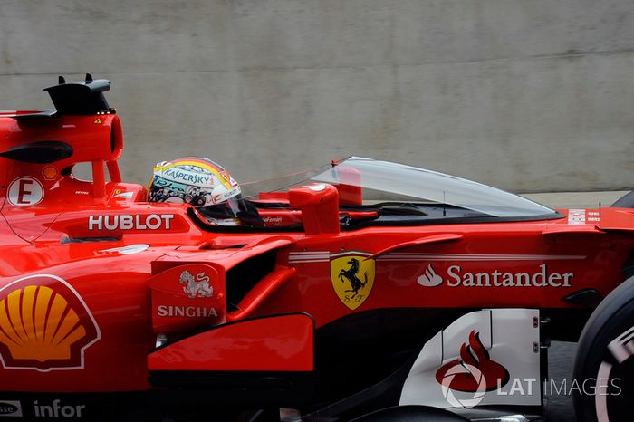 Sebastian Vettel, Ferrari SF70H, escudo