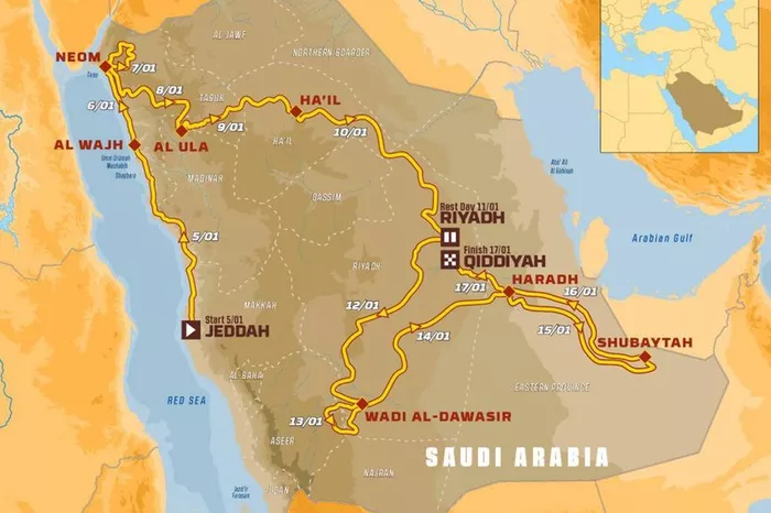 El mapa del Dakar 2020. Pasa las imágenes y mira etapa a etapa
