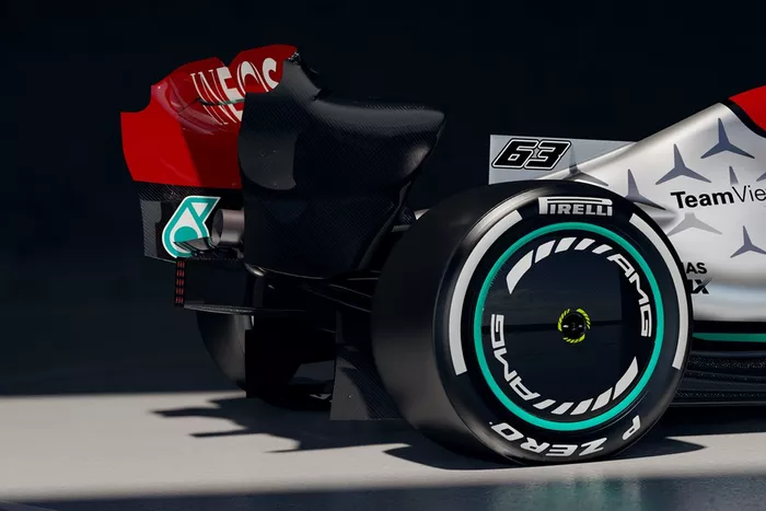 Detalle del Mercedes W13