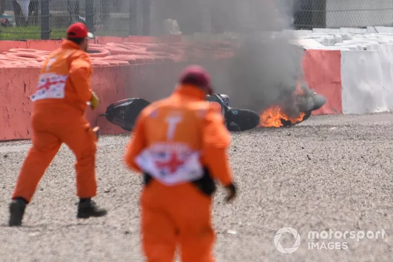Fabio Quartararo, Petronas Yamaha SRT, Andrea Dovizioso, Ducati Team, fire
