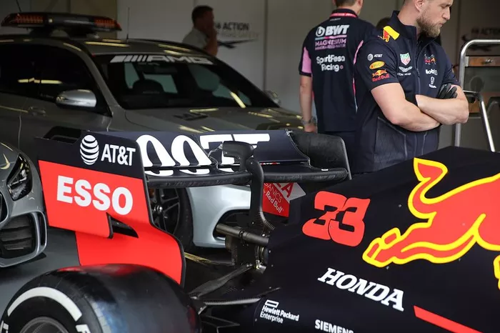 Detalle del alerón trasero del Red Bull Racing RB15