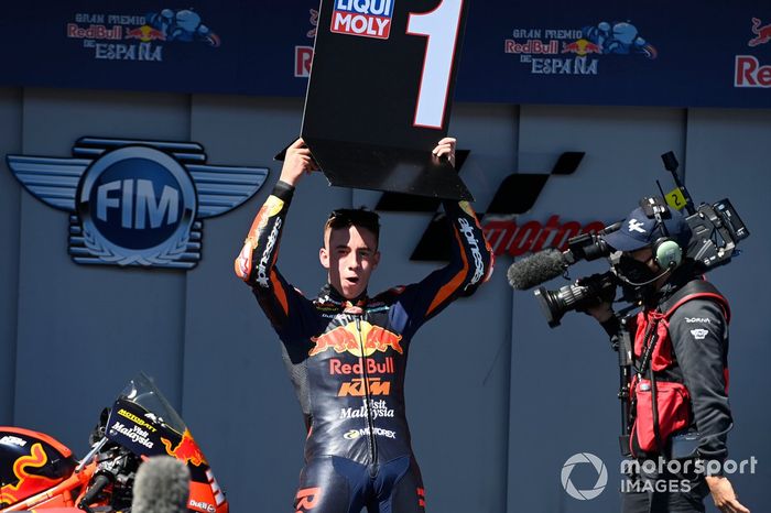 Ganador de la carrera, Pedro Acosta, Red Bull KTM Ajo