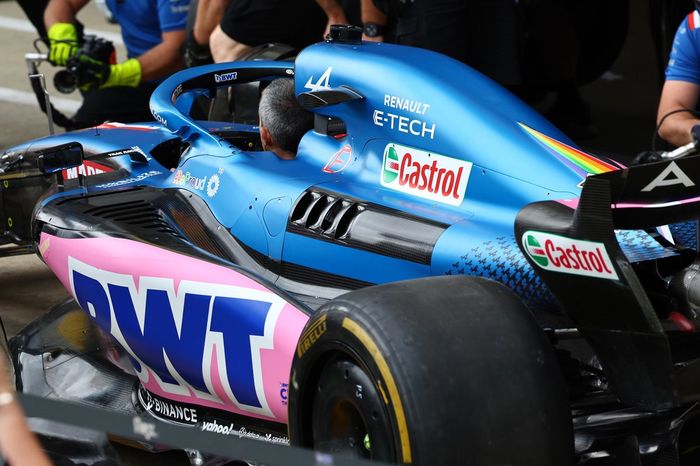 Detalle de los sidepods Alpine A522