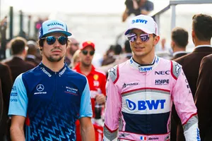 Lance Stroll, Williams Racing and Esteban Ocon, Racing Point Force India 