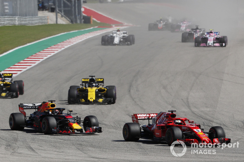 Себастьян Феттель, Ferrari SF71H, Даніель Ріккардо, Red Bull Racing RB14