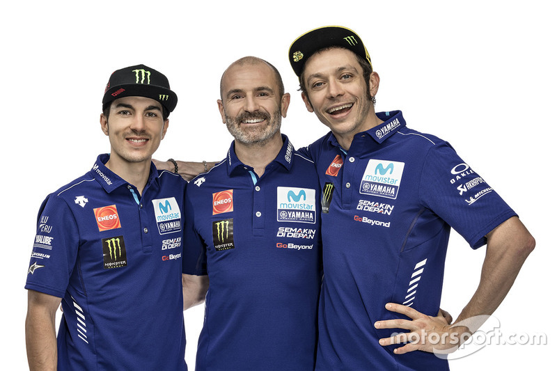 Valentino Rossi, Yamaha Factory Racing, Maverick Viñales, Yamaha Factory Racing, Massimo Meregalli, Yamaha Factory Racing Team Director