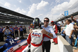 Tony Kanaan, A.J. Foyt Enterprises Chevrolet with Larry Foyt