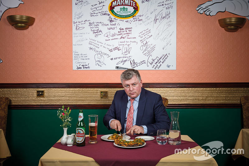 Otmar Szafnauer, Sahara Force India Formula One Team Chief Operating Officer at Khushboo restaurant