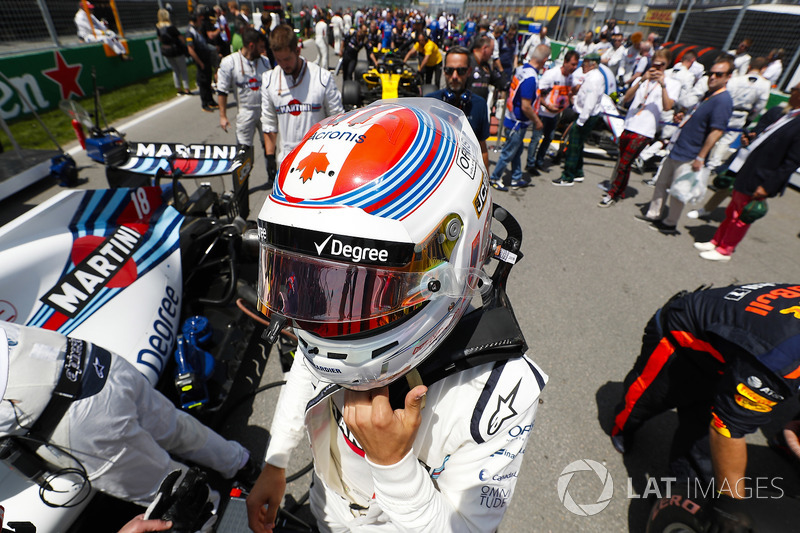 Lance Stroll, Williams Racing, sur la grille