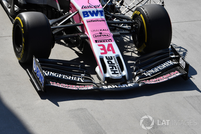 Force India VJM11, detal przedniego skrzydła