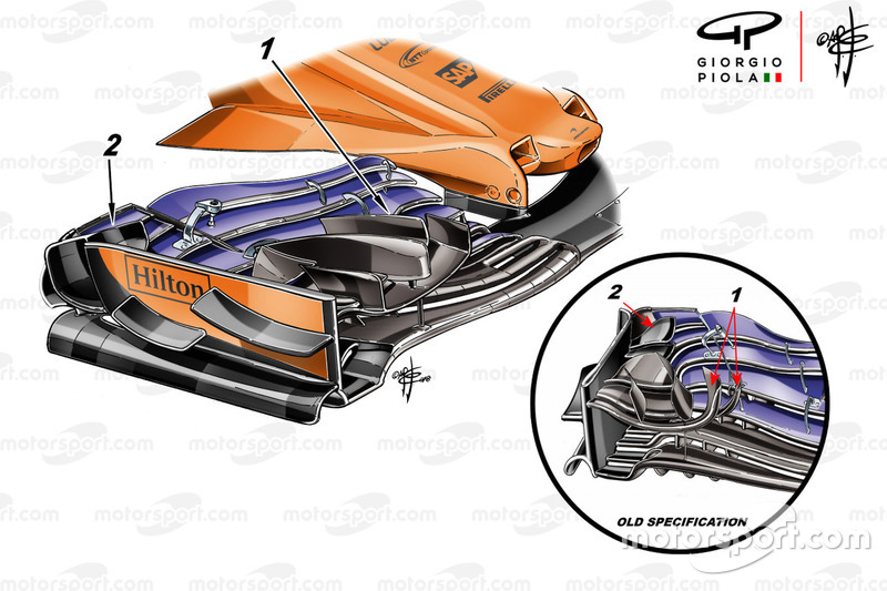 Aileron avant de la McLaren MCL33, GP de Monaco