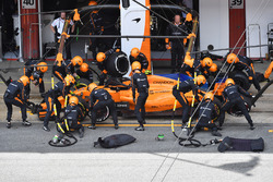 Stoffel Vandoorne, McLaren MCL33 pit stop