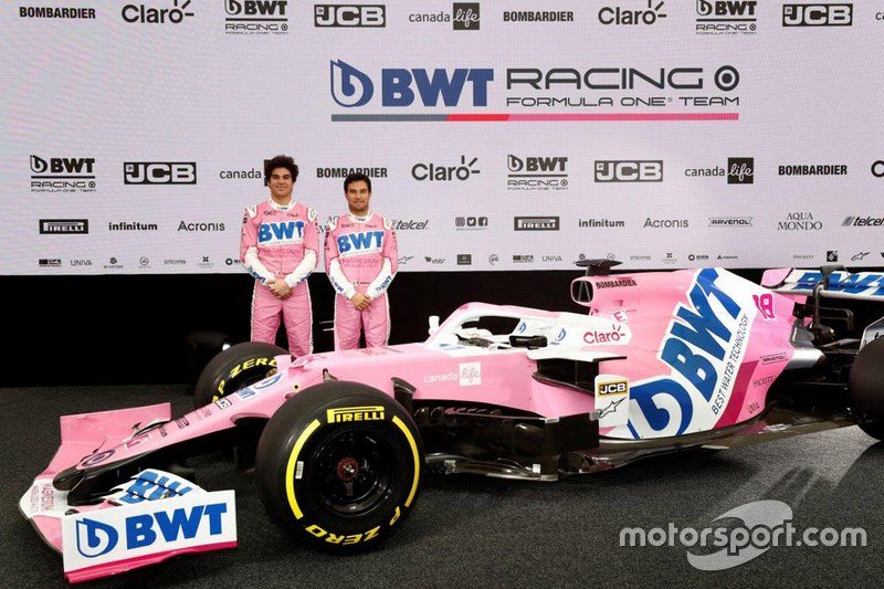 Nueva decoración del Racing Point con Sergio Pérez y Lance Stroll