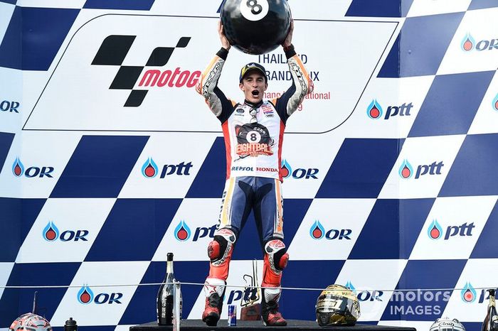 Podio: ganador de la carrera Marc Márquez, Repsol Honda Team