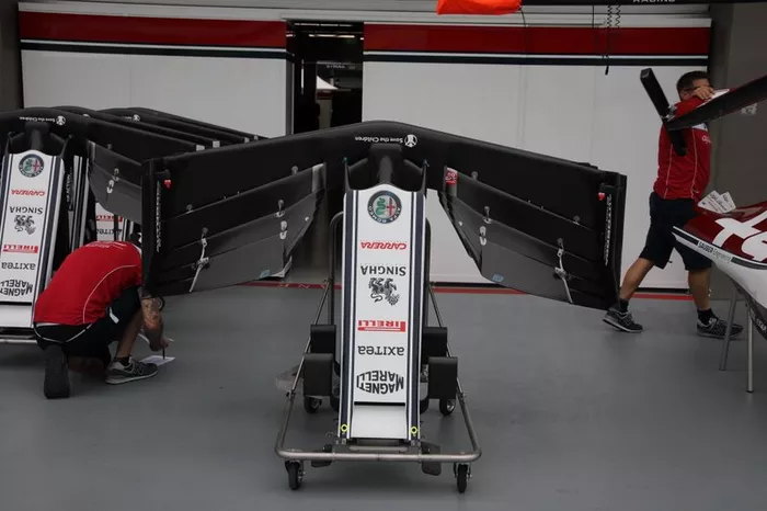 Alerón delantero del Alfa Romeo Racing C38