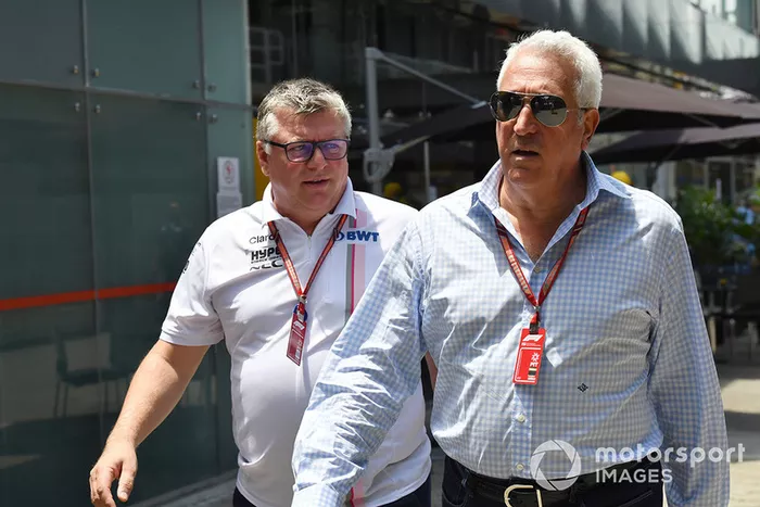 Otmar Szafnauer, Director del equipo Racing Point Force India y Lawrence Stroll, Propietario del equipo Racing Point Force India F1