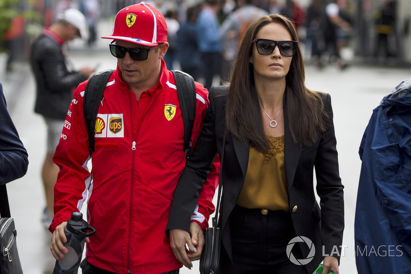 Kimi Raikkonen, Ferrari bersama istrinya, Minttu Virtanen,