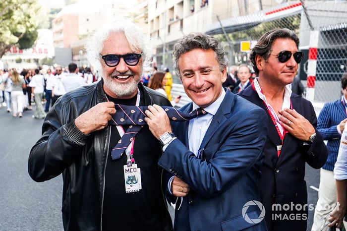 Alejandro Agag, CEO, Formula E, con Flavio Briatore 