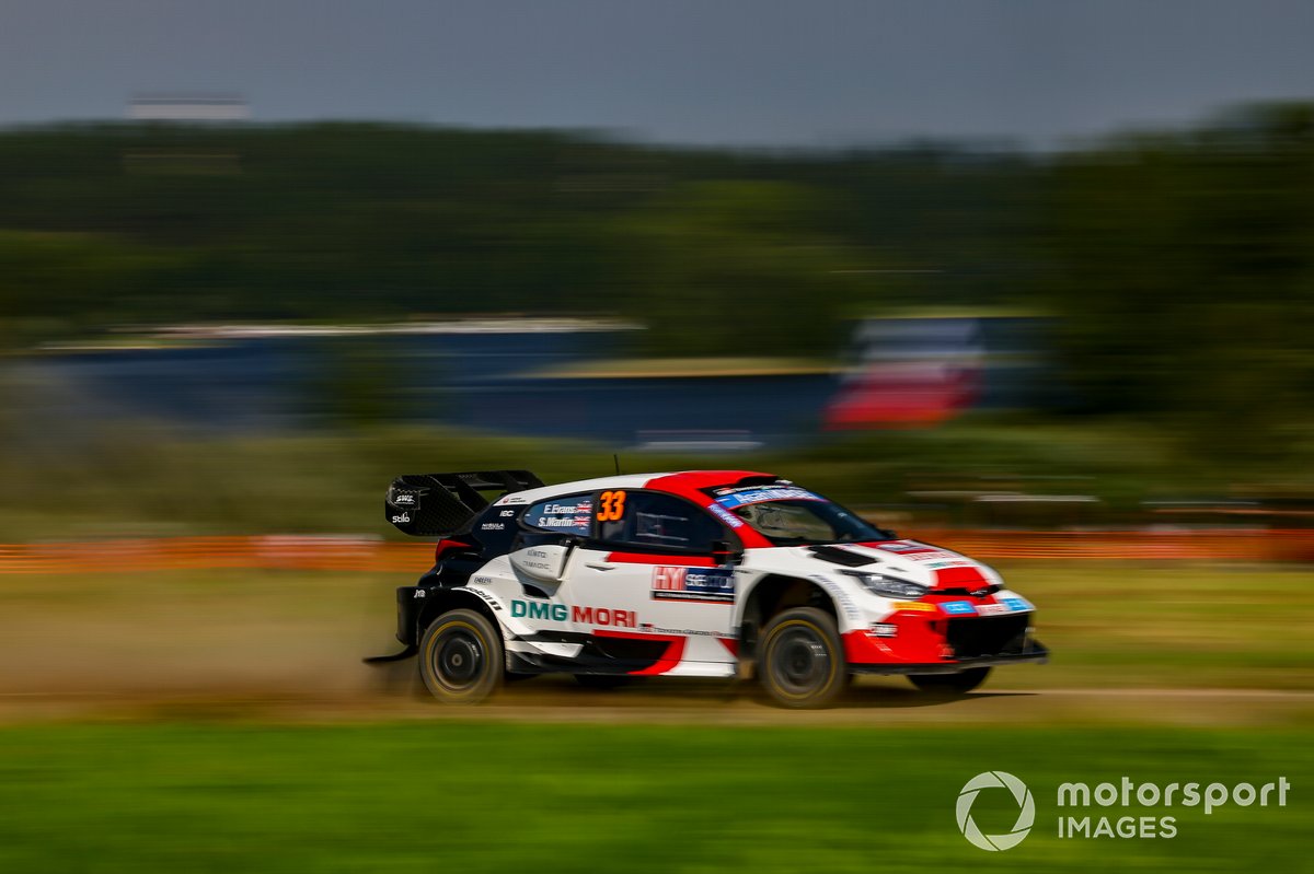 Evans has lost third to Rovanpera, but remains in touch in fourth