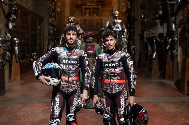Marc Marquez, Francesco Bagnaia, Ducati Team, Mugello livery