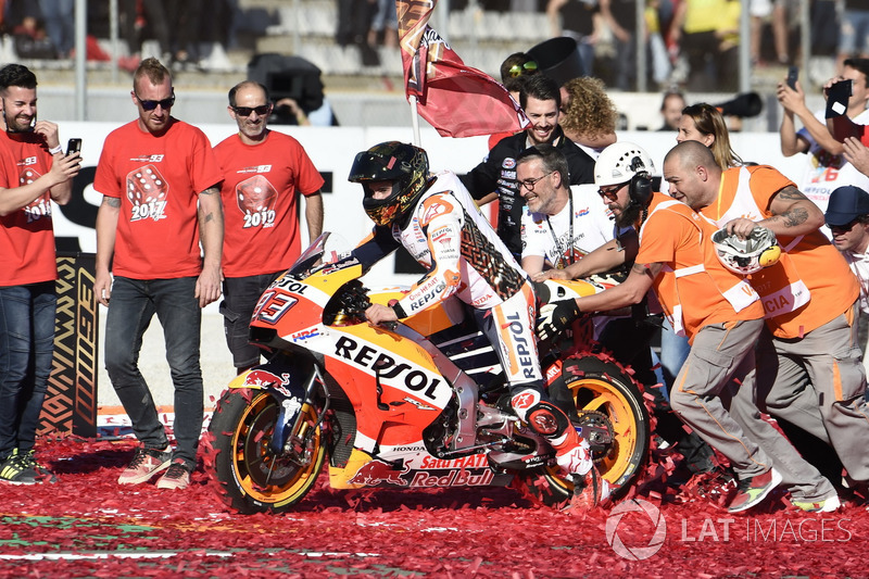 Le Champion du monde Marc Marquez, Repsol Honda Team fête son titre