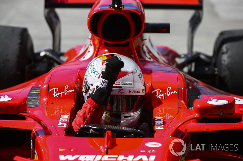 Race winner Sebastian Vettel, Ferrari