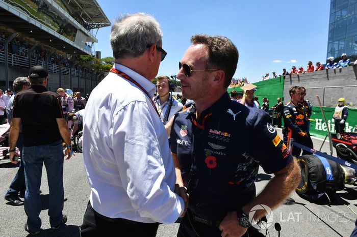 Jerome Stoll, Director de Renault Sport F1 y Christian Horner, director de Red Bull Racing