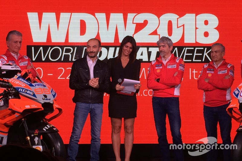 Claudio Domenicali, CEO Ducati, Davide Tardozzi, Team Manager Ducati y Paolo Ciabatti, Director Deportivo Ducati, Luigi Dall'Igna, Jorge Lorenzo, Andrea Dovizioso, Michele Pirro