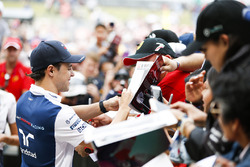 Felipe Massa, Williams, signs autographs for fans