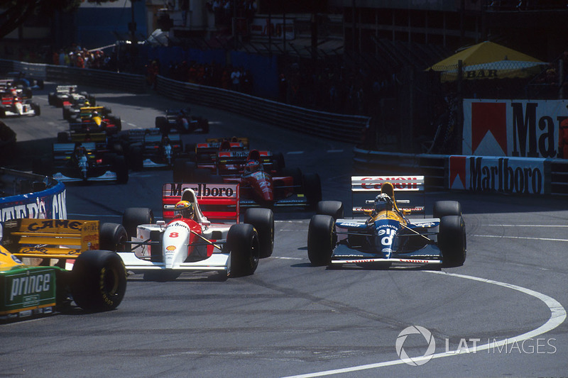 Ayrton Senna, McLaren MP4/8, Damon Hill, Williams FW15C