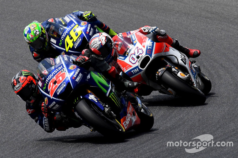 Maverick Viñales, Yamaha Factory Racing, Andrea Dovizioso, Ducati Team, Valentino Rossi, Yamaha Factory Racing