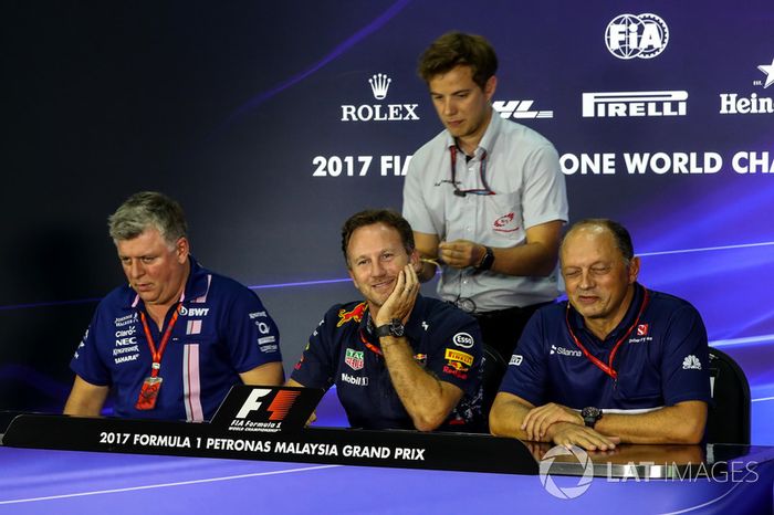 Otmar Szafnauer, Sahara Force India, Christian Horner, Red Bull Racing y Frederic Vasseur, Sauber