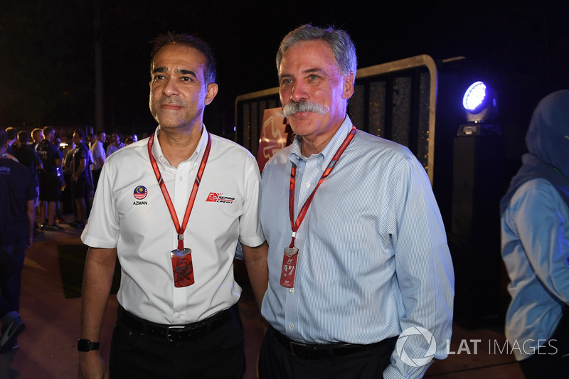Tan Sri Azman, Chairman of Sepang International Circuit and Chase Carey, Chief Executive Officer and Executive Chairman of the Formula One Group at Petronas BBQ