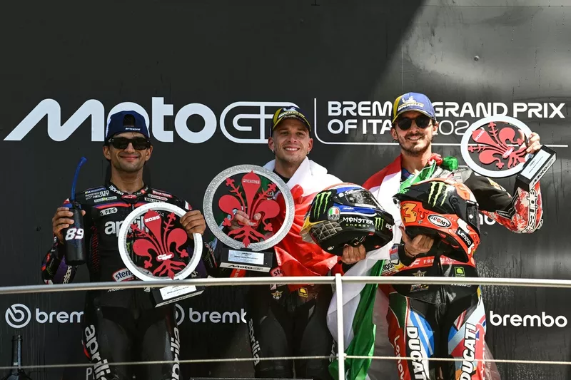Jorge Martin, Aprilia Racing Team, Marco Bezzecchi, Aprilia Racing, Francesco Bagnaia, Ducati Team