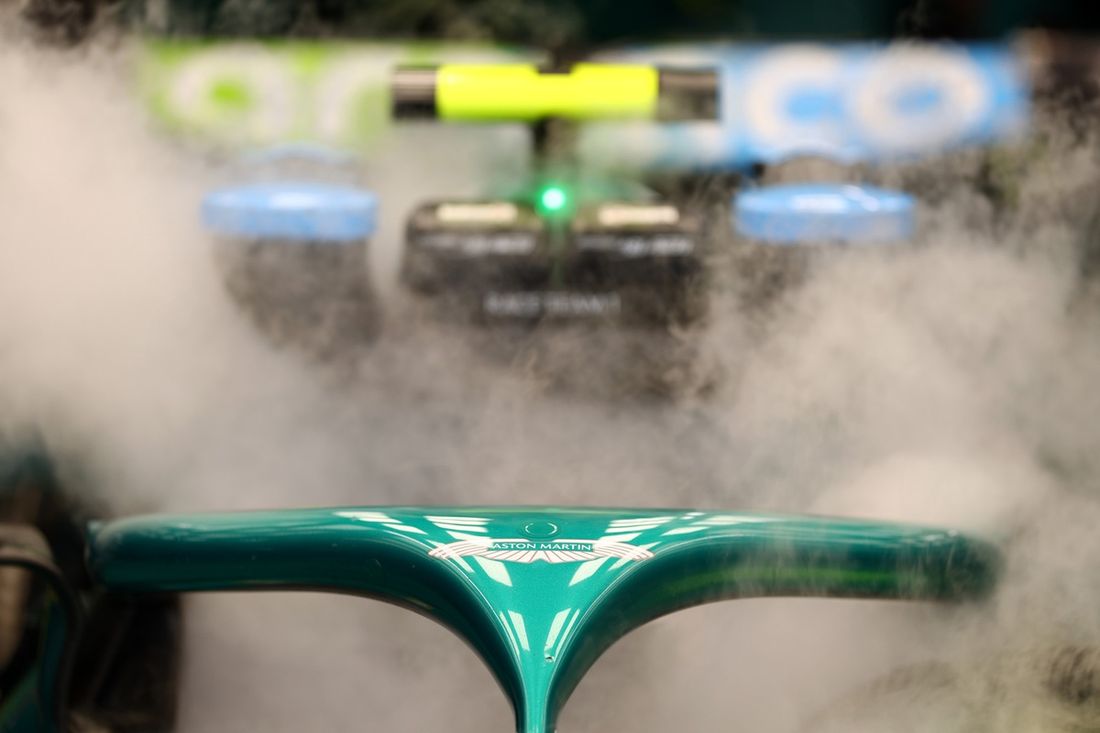 The Aston Martin F1 Team AMR25 gets cooled