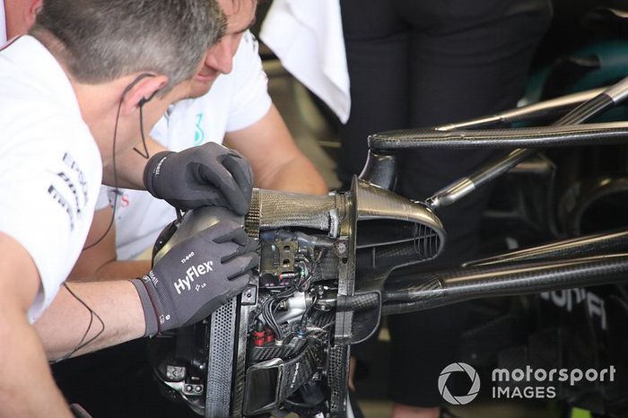 Mercedes F1 AMG W10, detalle del freno