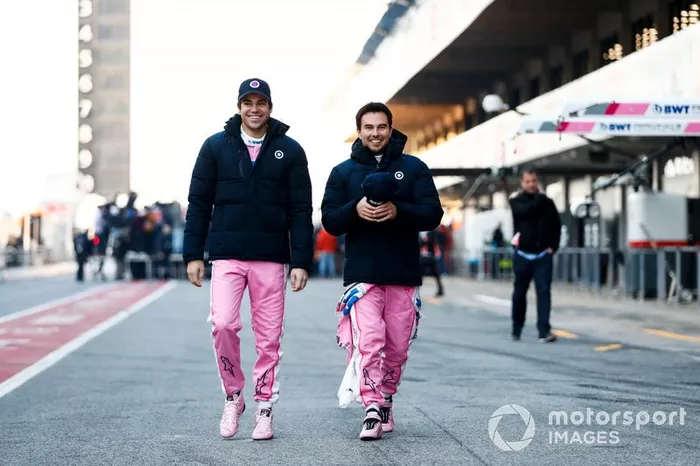 Lance Stroll, Racing Point and Sergio Perez, Racing Point
