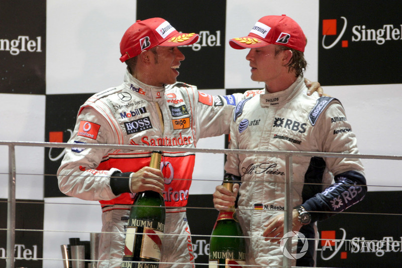 Lewis Hamilton, McLaren y Nico Rosberg, Williams