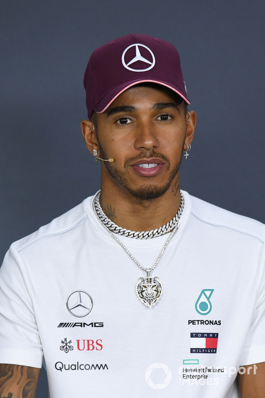 Lewis Hamilton, Mercedes AMG F1, nella conferenza stampa