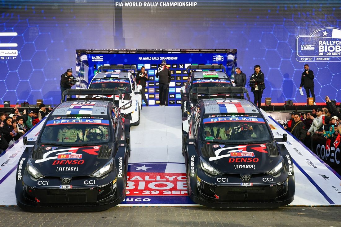 Kalle Rovanperä, Jonne Halttunen, Toyota Gazoo Racing WRT Toyota GR Yaris Rally1, Sébastien Ogier, Vincent Landais, Toyota Gazoo Racing WRT Toyota GR Yaris Rally1, Sami Pajari, Enni Mälkönen, Toyota Gazoo Racing WRT Toyota GR Yaris Rally1, Elfyn Evans, Sc