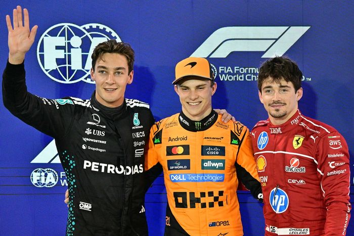 Charles Leclerc, Ferrari, Oscar Piastri, McLaren, George Russell, Mercedes