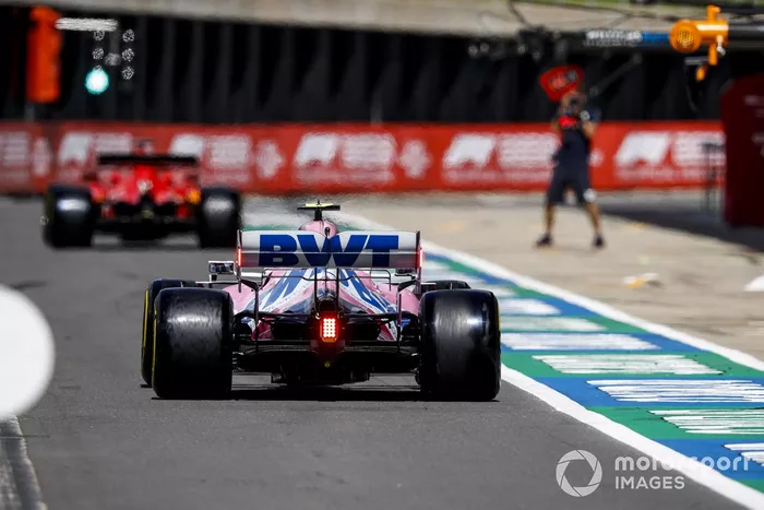 Lance Stroll, Racing Point RP20, in  pit lane