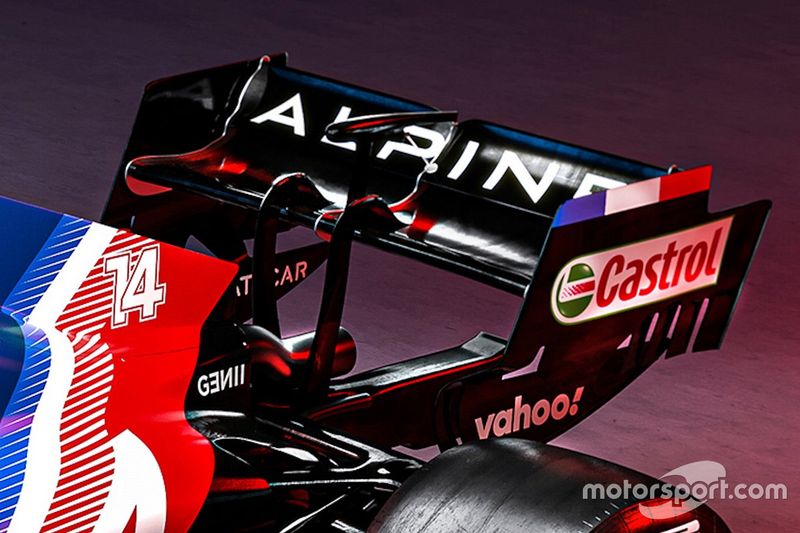 Detalle del alerón trasero del Alpine A521