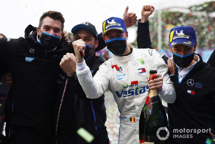 Stoffel Vandoorne, Mercedes-Benz EQ celebra la victoria 